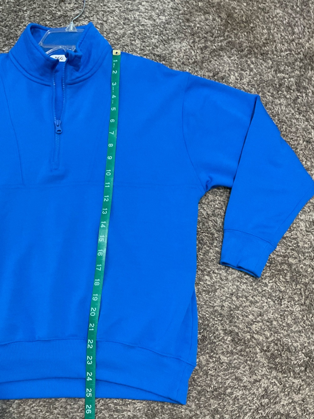 DSG So Soft Blue Half-Zip Pullover Sweatshirt - Large - Picture 8 of 8